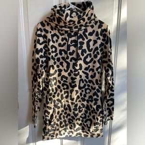 Leopard print boutique hoodie